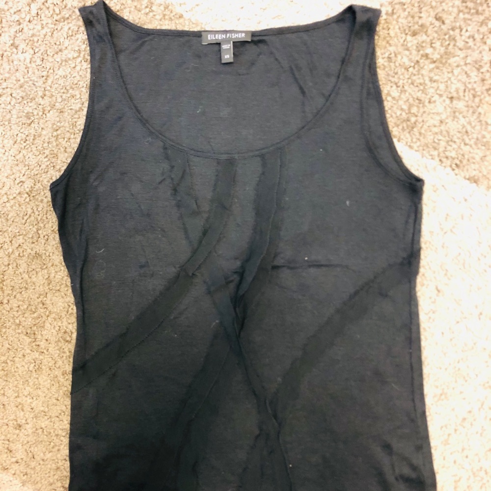 Silk & Cotton Tank with Ribbon detail
